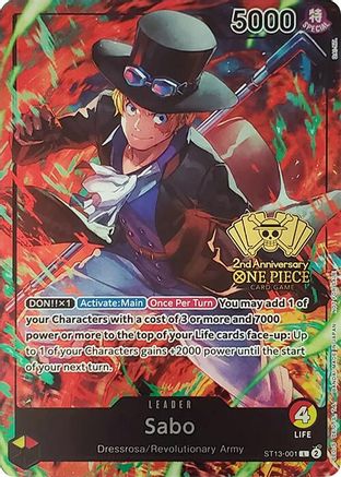 Sabo (2nd Anniversary Tournament) (ST13-001) - One Piece Promotion Cards Foil