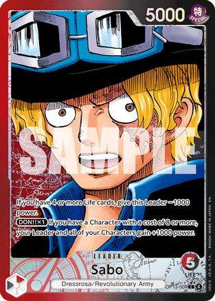 Sabo (004) (Alternate Art) (OP13-004) - Carrying On His Will Foil
