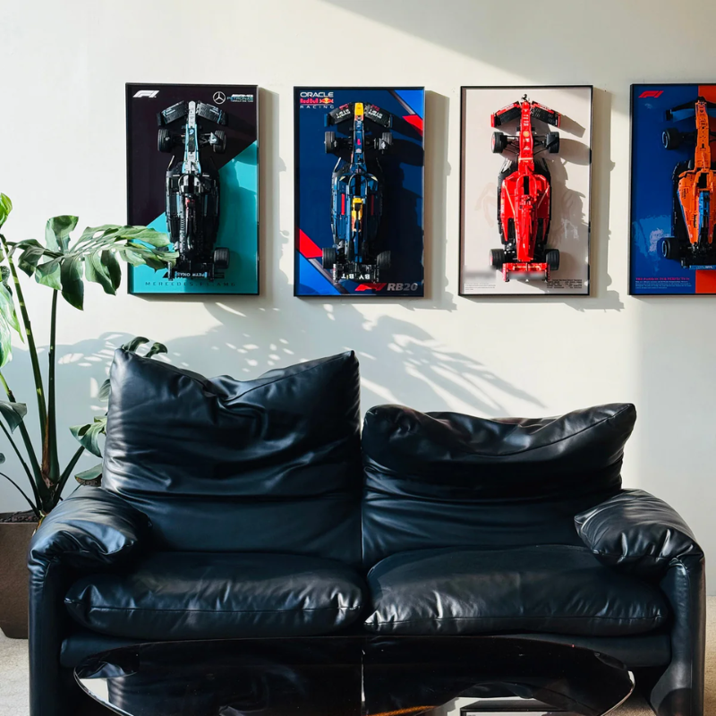 Wall Display Frame For LEGO® TECHNIC™ Oracle Red Bull Racing RB20 F1 Car 42206