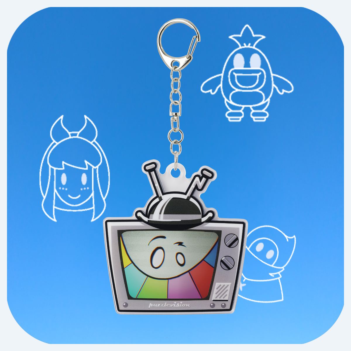 Mr. Puzzles Keychain