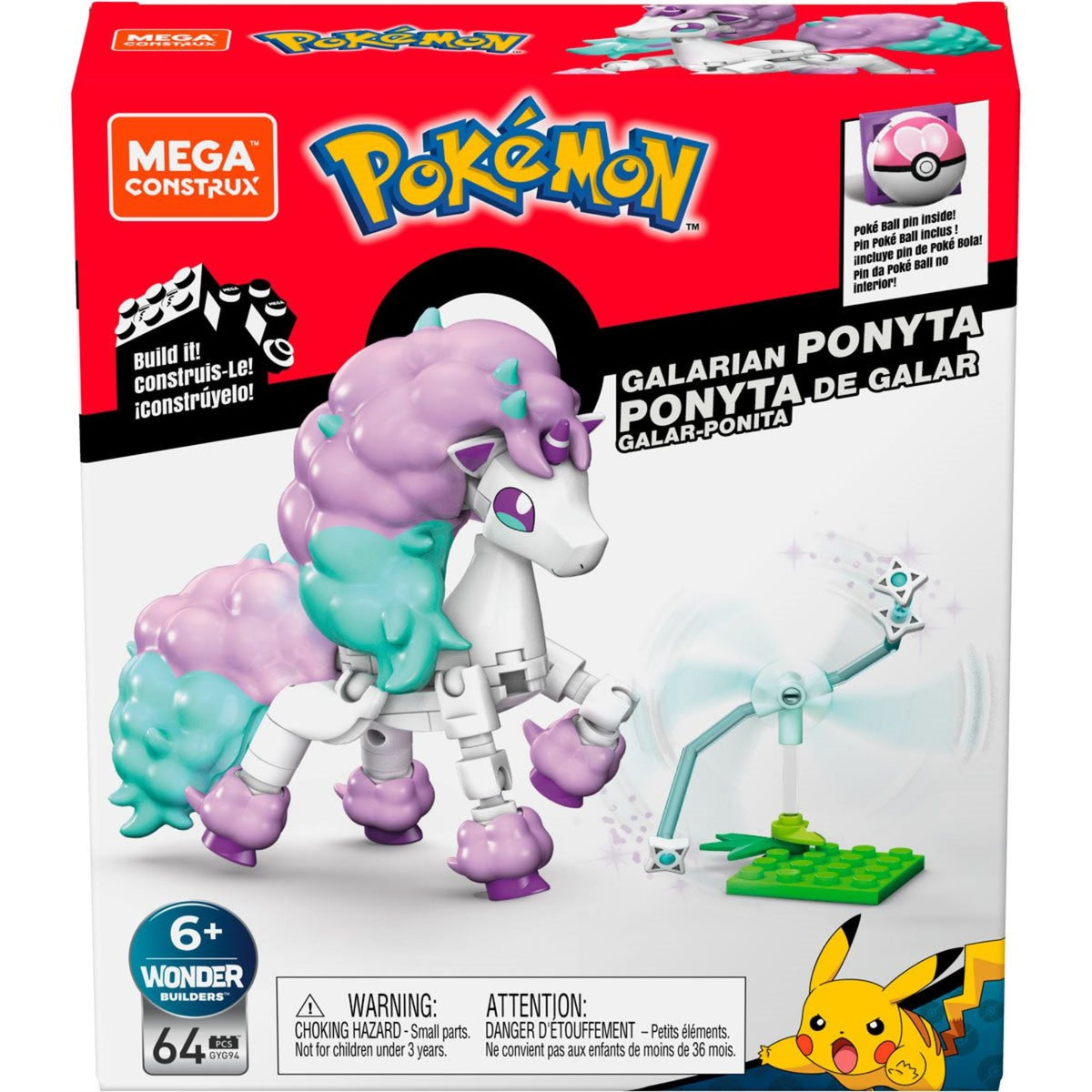 Mega Construx Pokemon Power Pack Galarian Ponyta