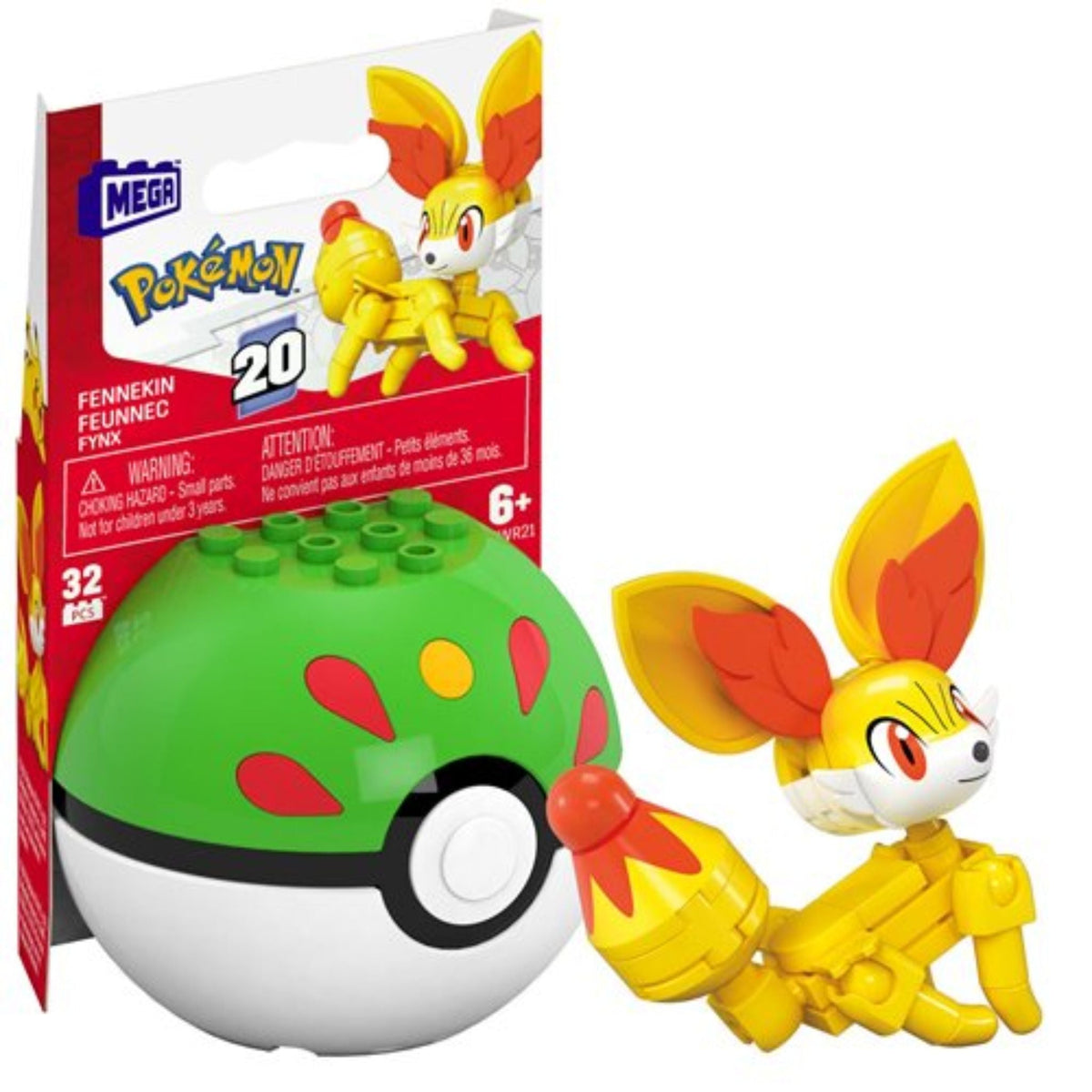 Mega Construx Pokemon Generations Fennekin Poke Ball