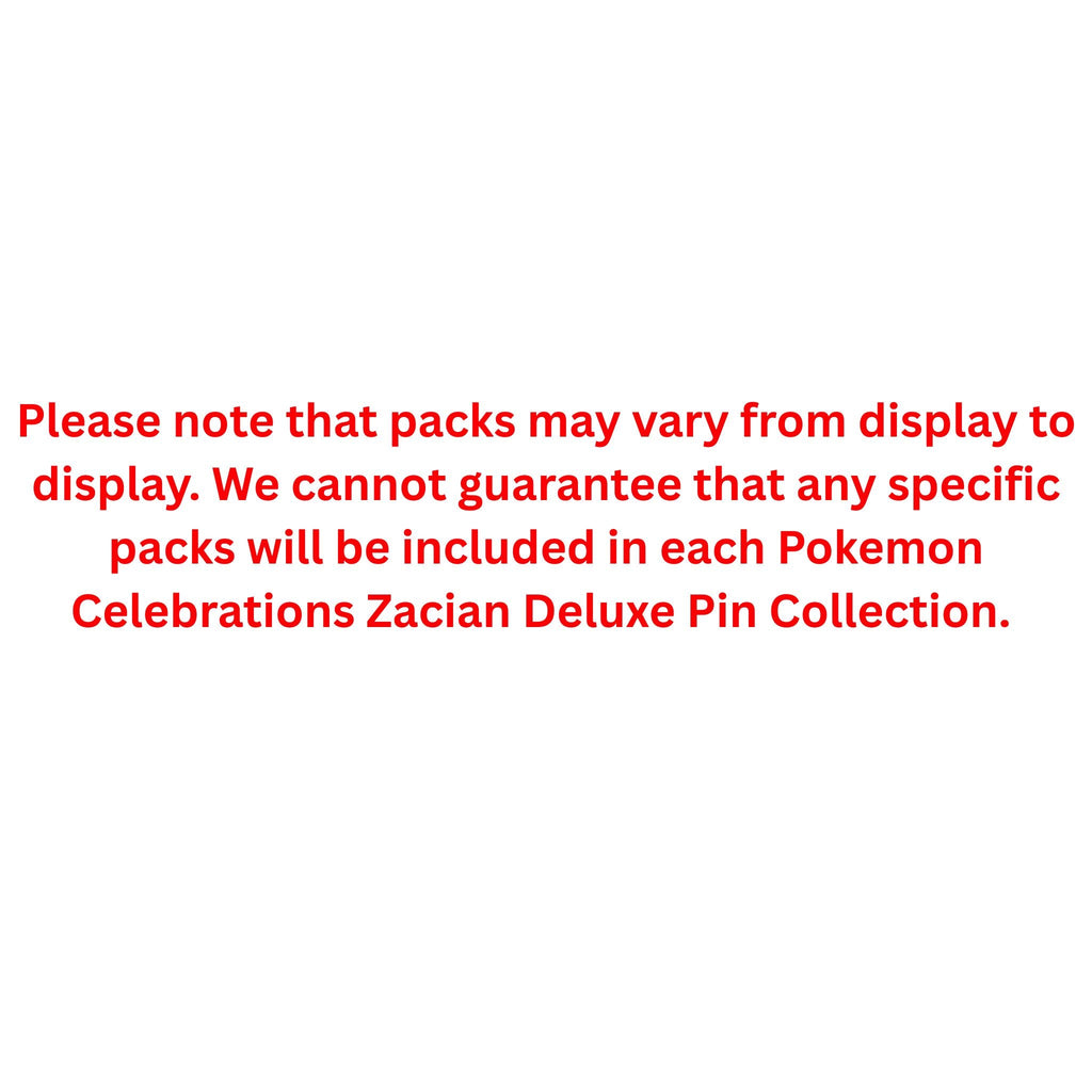 Pokemon Celebrations Zacian Deluxe Pin Collection
