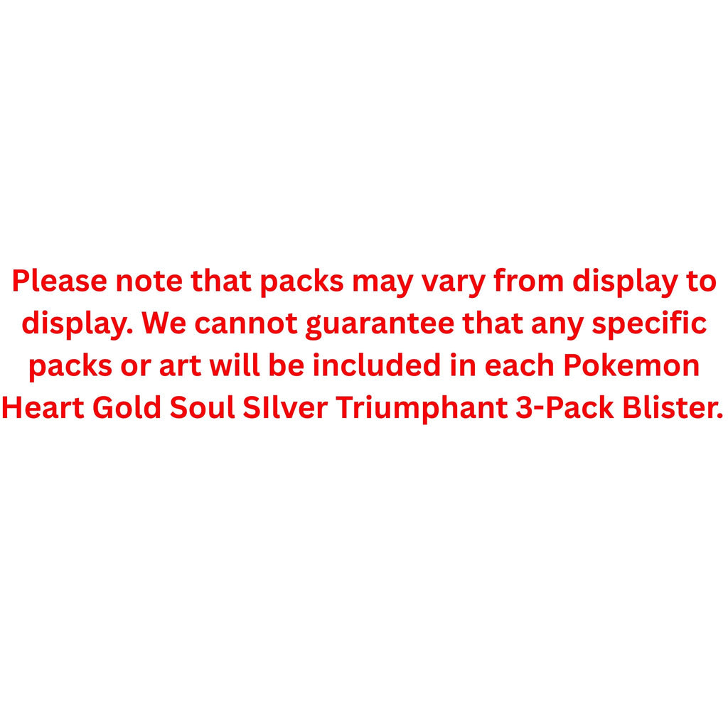 Pokemon Heart Gold Soul SIlver Triumphant 3-Pack Blister