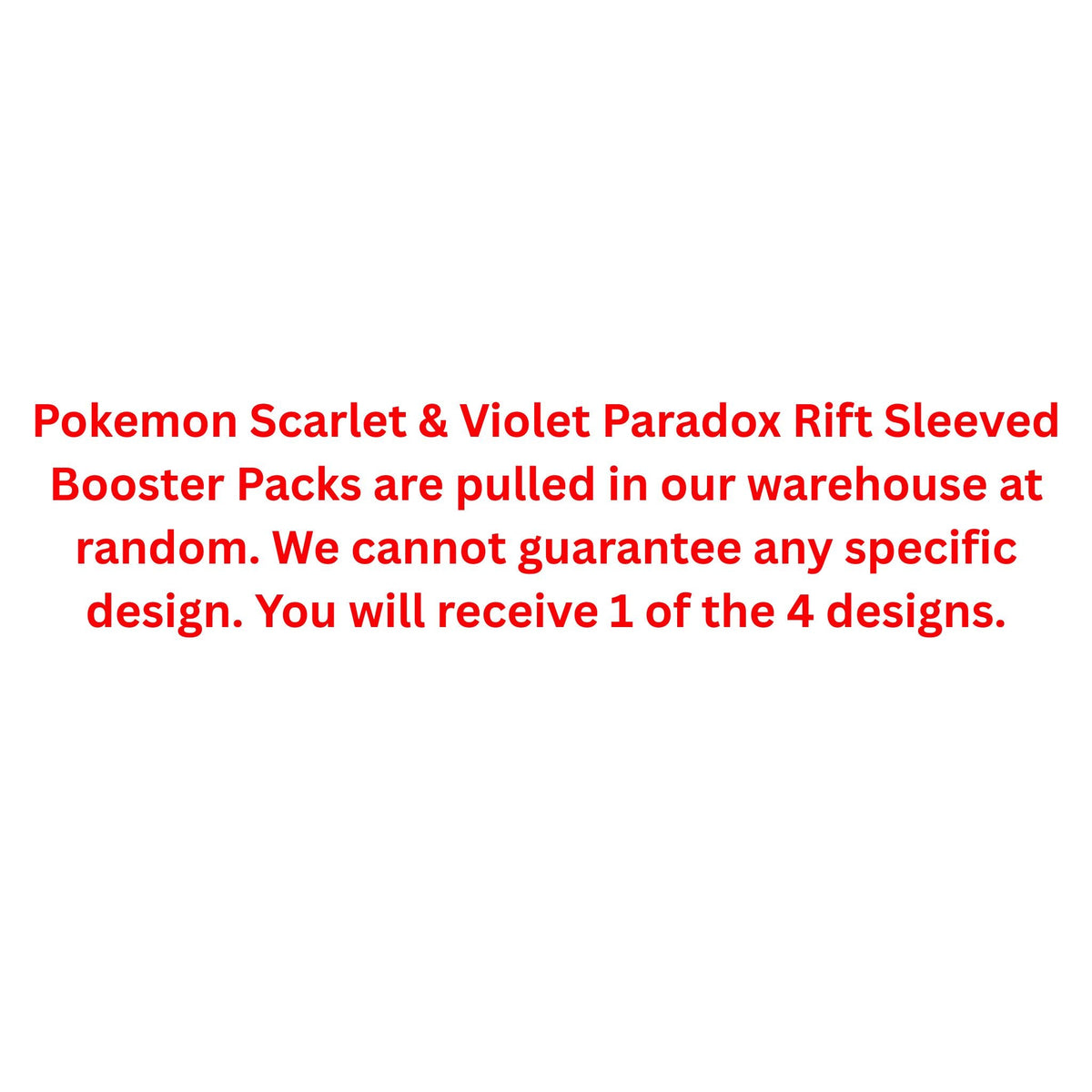 Pokemon Scarlet & Violet Paradox Rift Sleeved Booster Pack