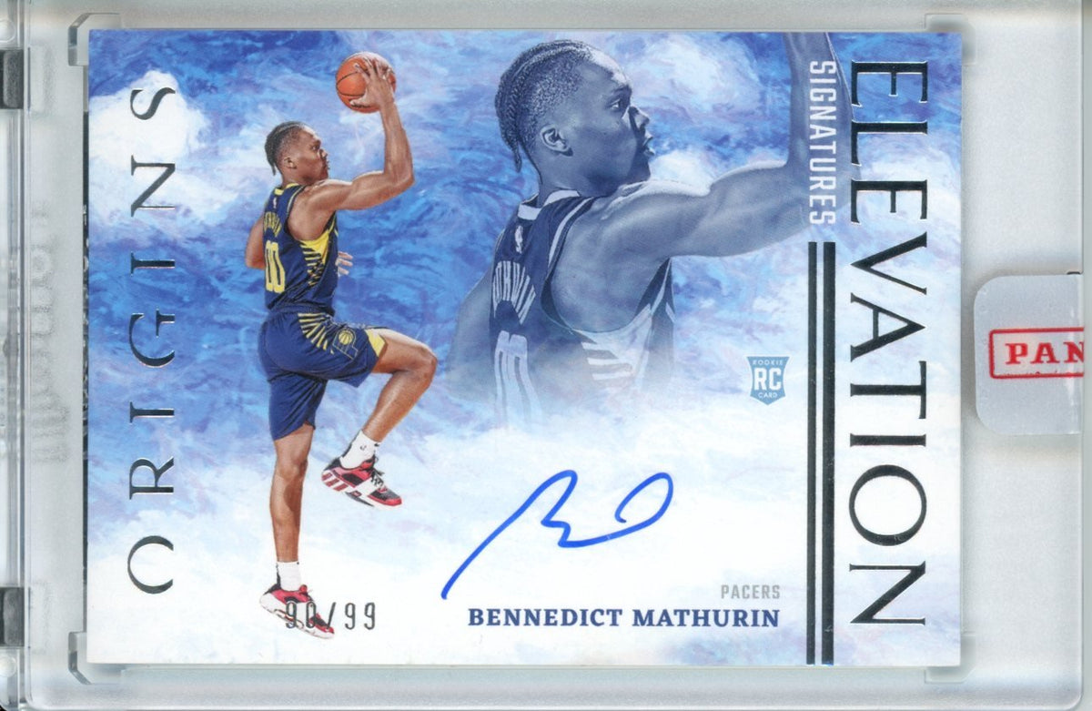 2022/23 Panini Origins Bennedict Mathurin Rookie Elevation Auto /99 Pacers