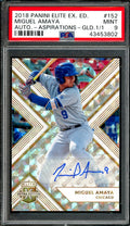 2018 Panini Elite Extra Edition Miguel Amaya Aspirations Gold Auto 1/1 PSA 9 Cubs