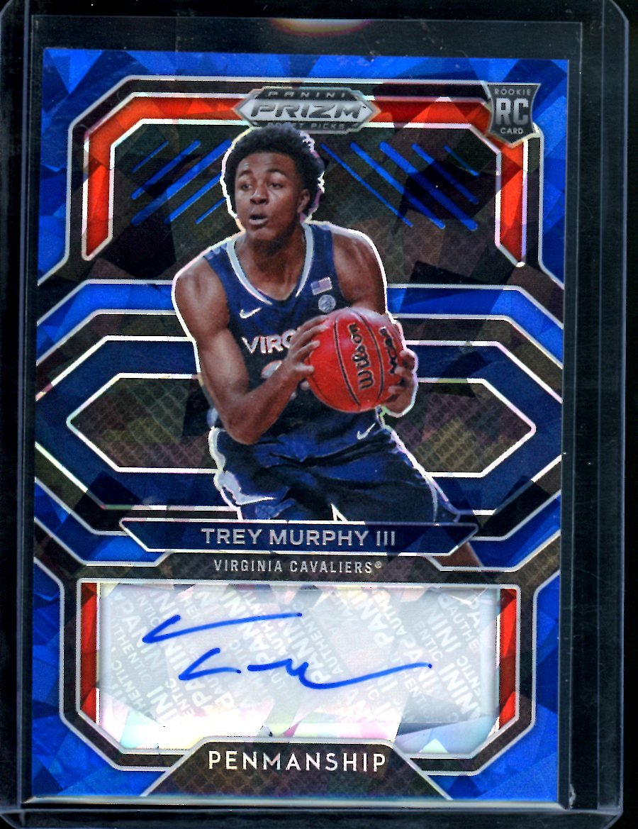 2021/22 Panini Prizm Draft Picks Trey Murphy III Rookie Auto Blue Ice /25 Pelicans