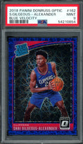 2018/19 Panini Optic Shai Gilgeous-Alexander Rookie Blue Velocity PSA 9 Thunder