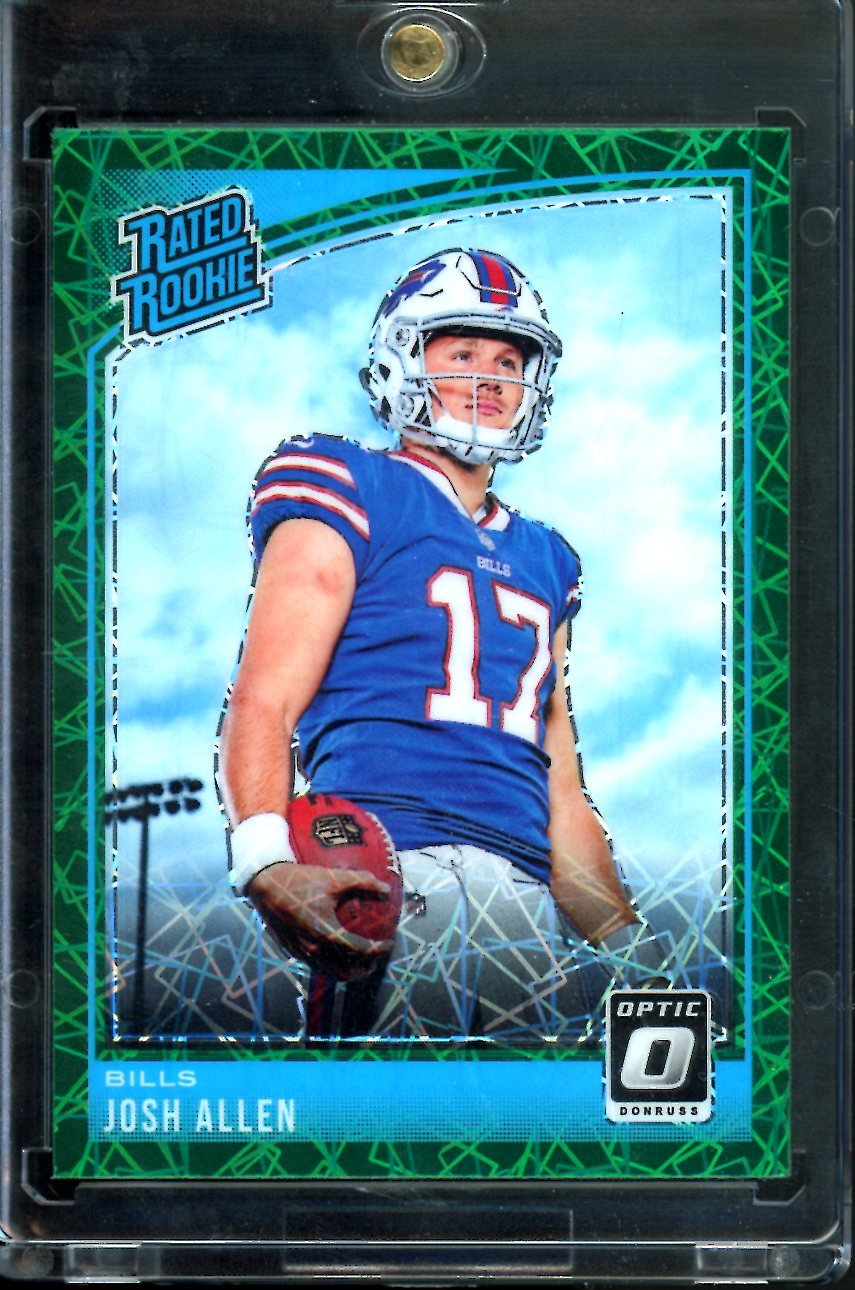 2018 Panini Optic Josh Allen Rookie Green Velocity Bills