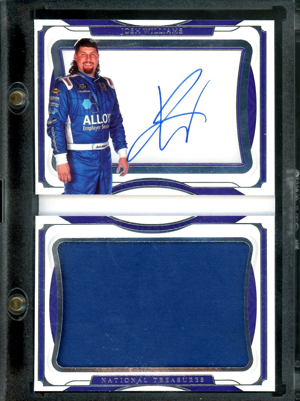2022 Panini National Treasures Josh Williams Booklet Patch Auto /25 NASCAR