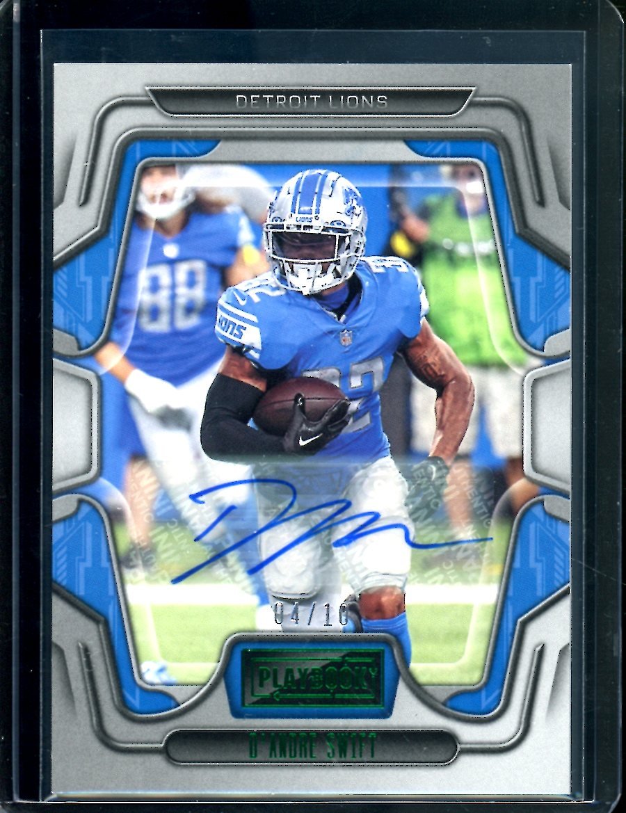 2022 Panini Playbook D'Andre Swift Auto /10 Lions