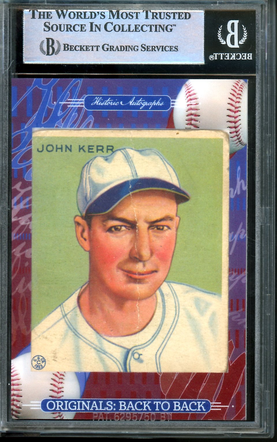 2023 Historic Autographs Back-To-Back John Kerr 1933 Goudey Cut Auto