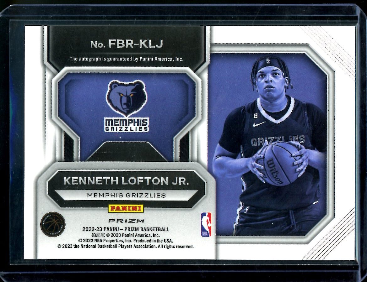 2022/23 Panini Prizm Kenneth Lofton Jr. Rookie Fast Break Auto Grizzlies