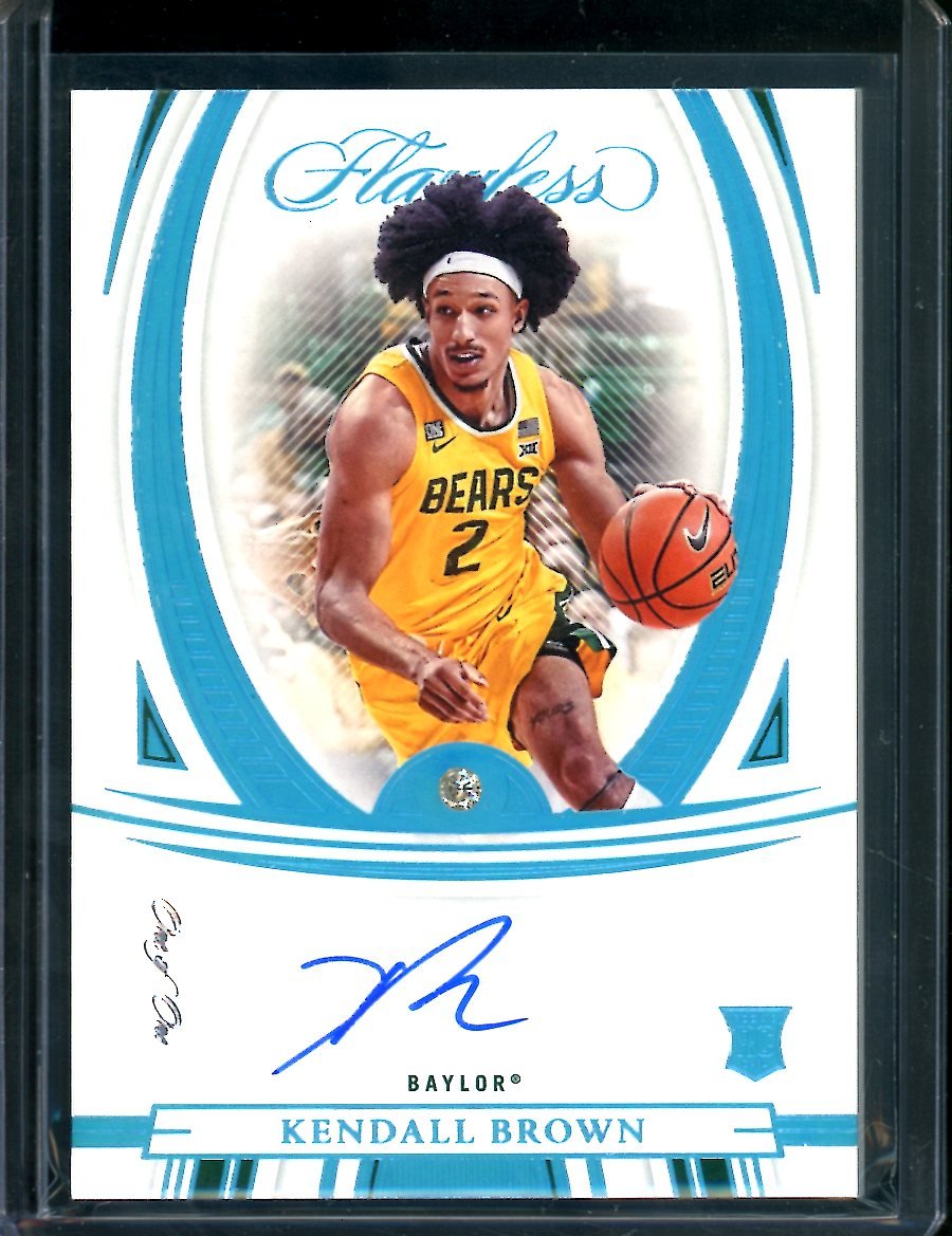 2022/23 Panini Flawless Collegiate Kendall Brown Rookie Auto 1/1 Baylor