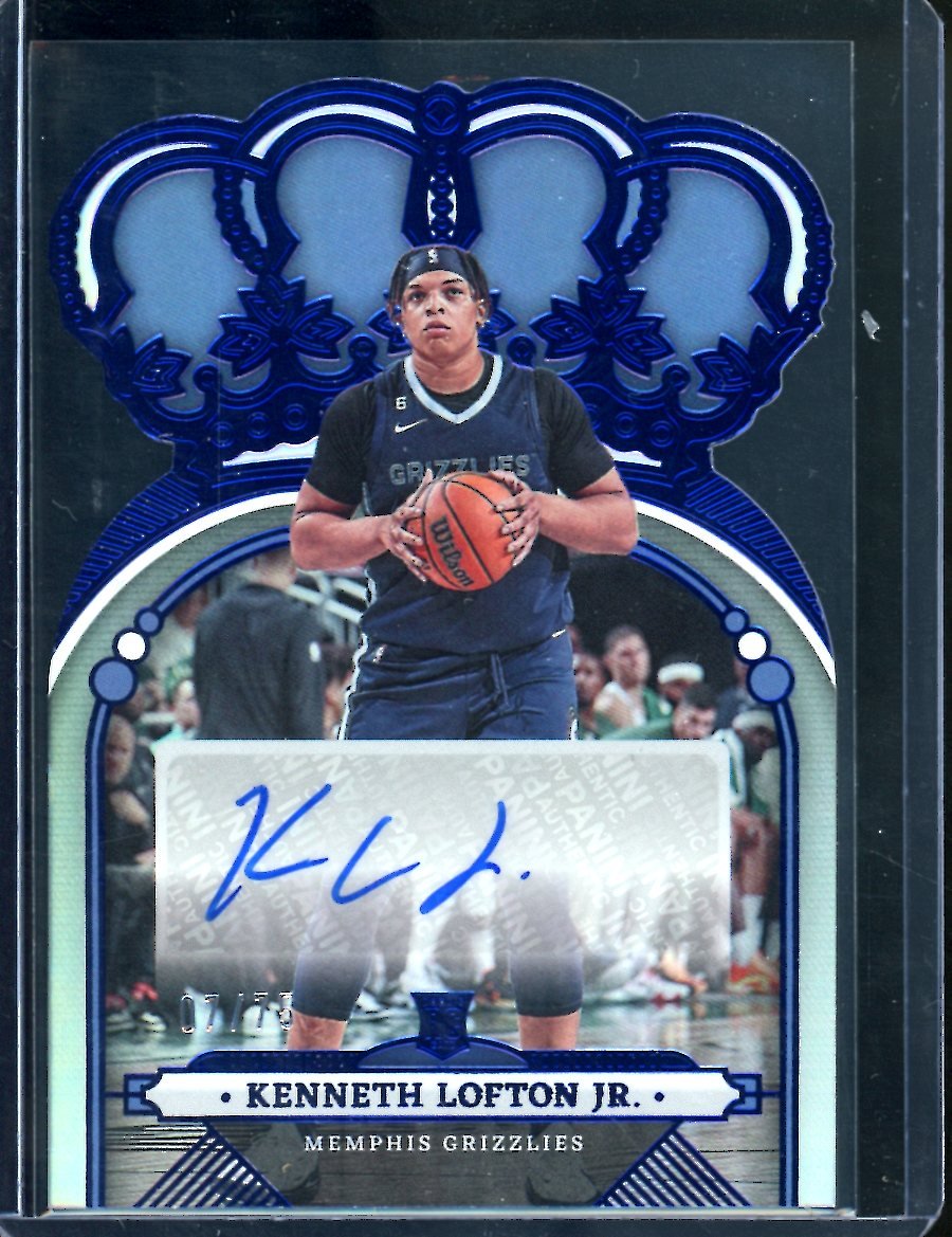2022/23 Panini Crown Royale Kenneth Lofton Jr. Rookie Auto /75 Grizzlies
