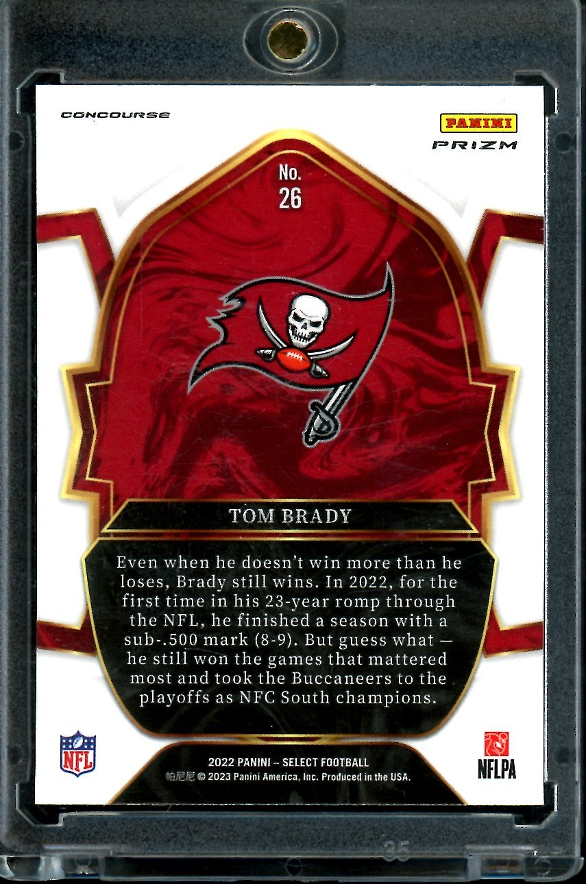 2022 Panini Select Tom Brady Zebra SSP Buccaneers