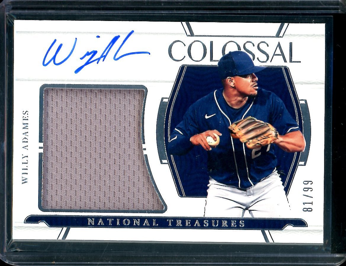 2022 Panini National Treasures Willy Adames Patch Auto /99 Brewers