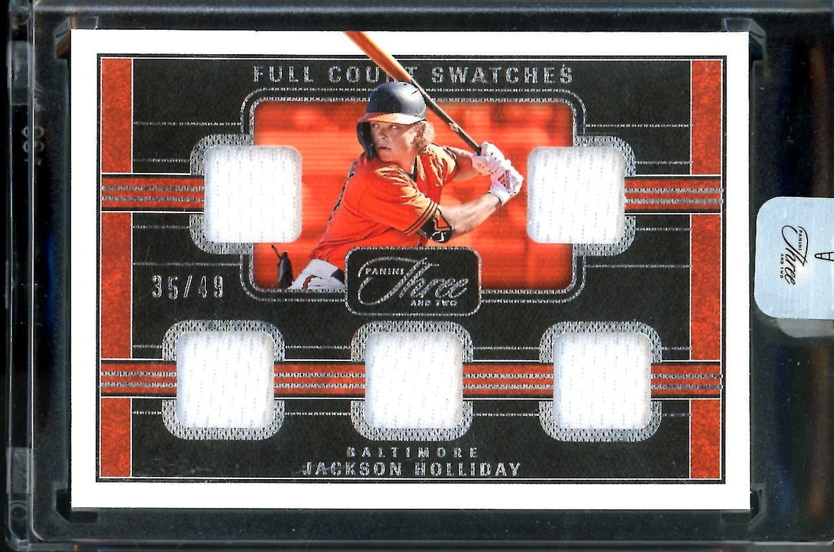 2023 Panini Three & Two Jackson Holliday Full Count Swatches Patch /49 Orioles
