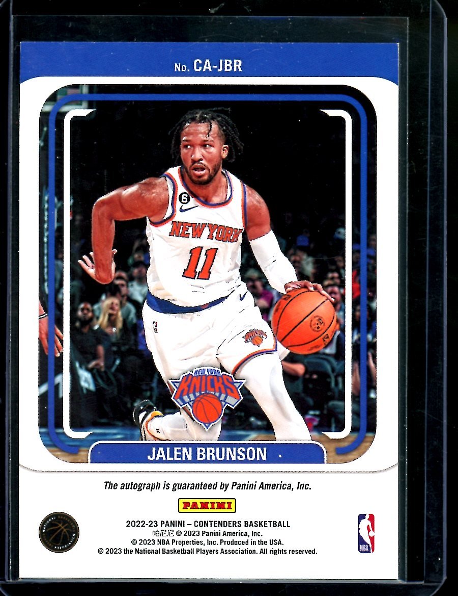 2022/23 Panini Contenders Jalen Brunson Auto /99 Knicks