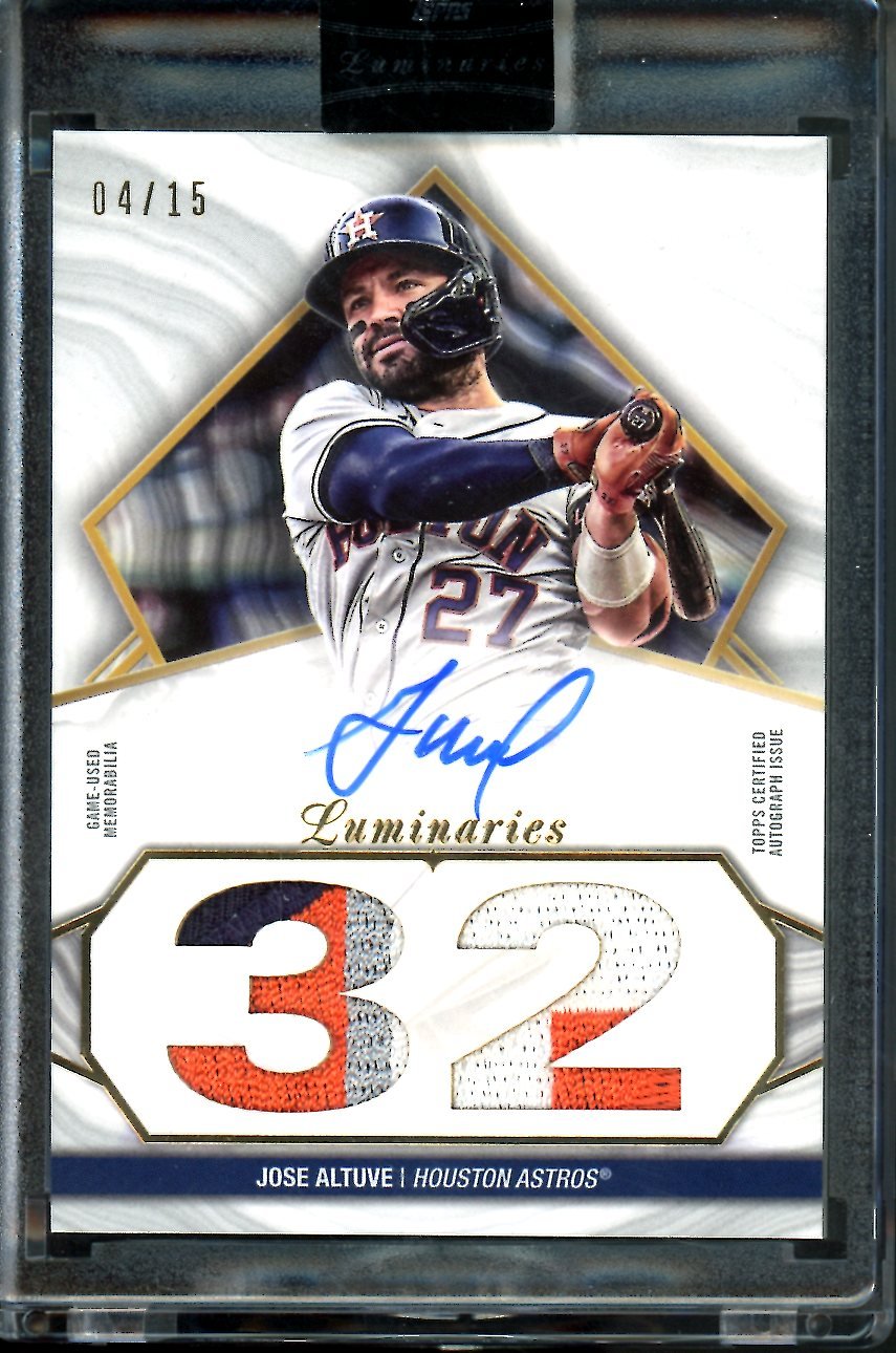2022 Topps Luminaries Jose Altuve Patch Auto /15 Astros