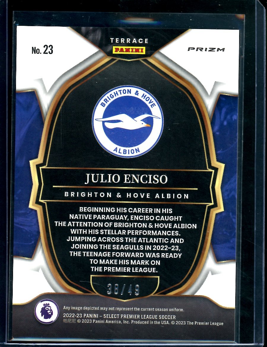 2022/23 Panini Select EPL Julio Enciso Rookie Terrace Tie-Dye /49 Brighton