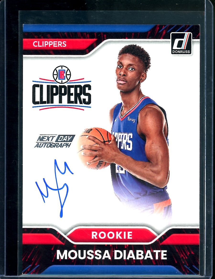 2022/23 Panini Donruss Choice Moussa Diabate Rookie Next Day Auto Clippers