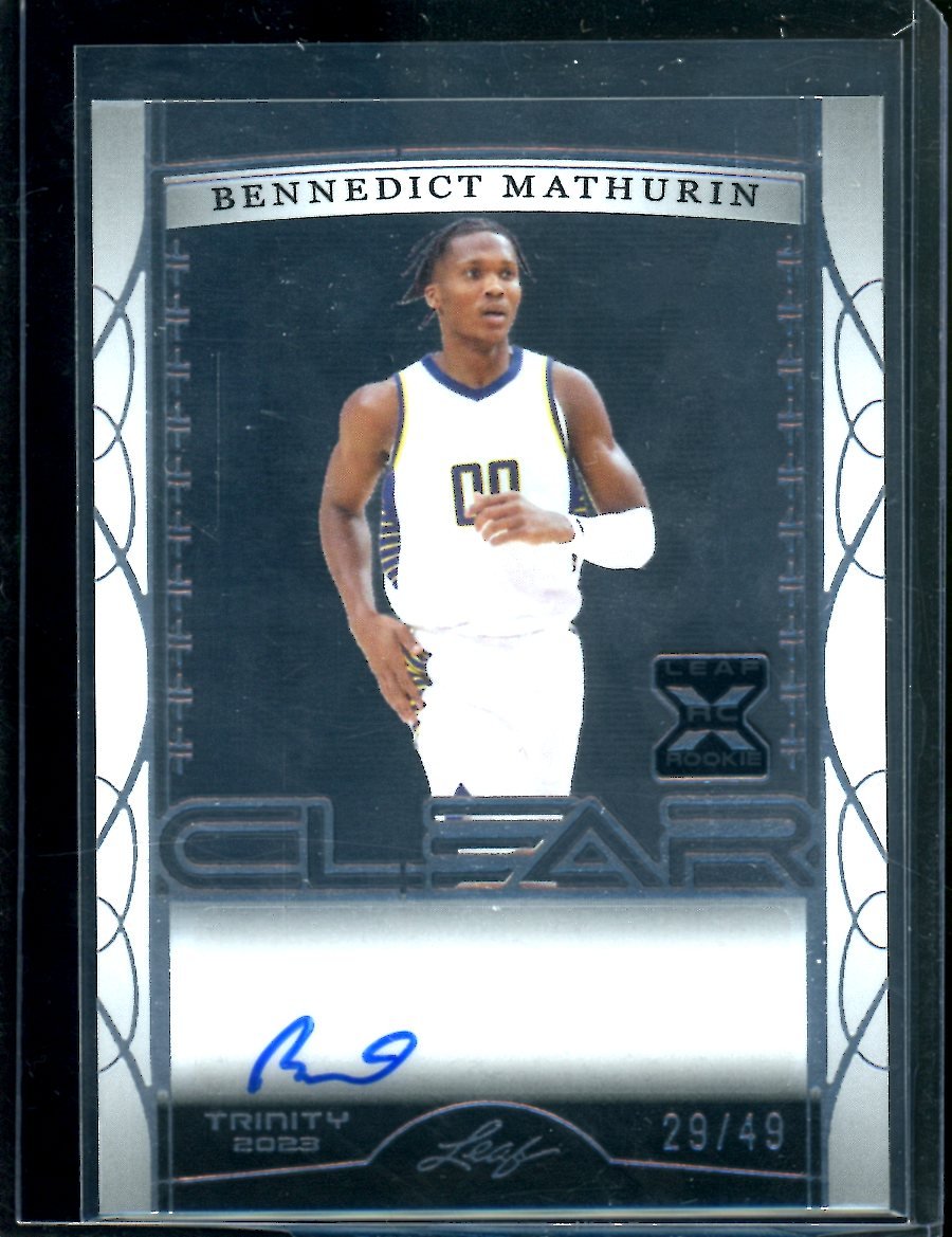 2023 Leaf Trinity Bennedict Mathurin Rookie XRC Clear Auto /49