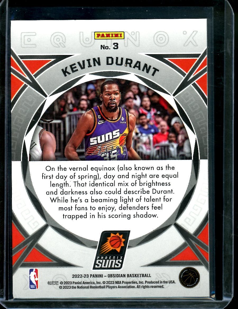 2022/23 Panini Obsidian Kevin Durant Equinox /25 Suns
