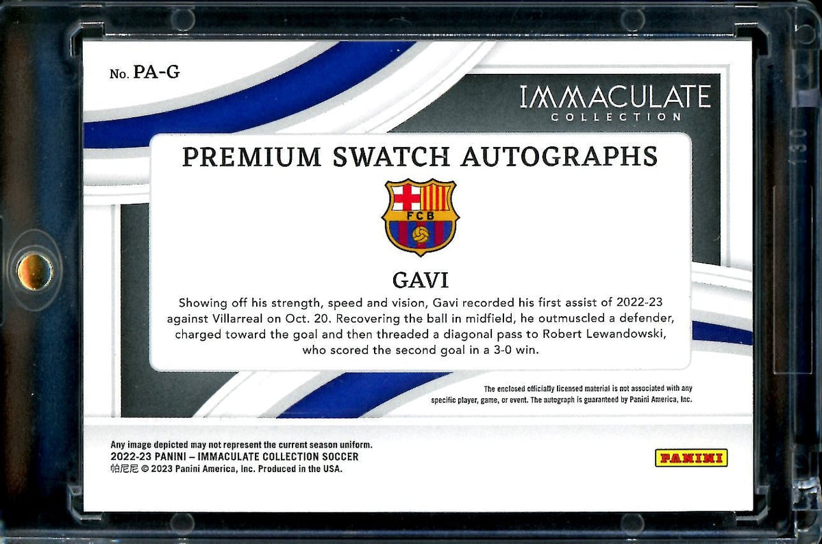 2022/23 Panini Immaculate Gavi Patch Auto /99 FC Barcelona