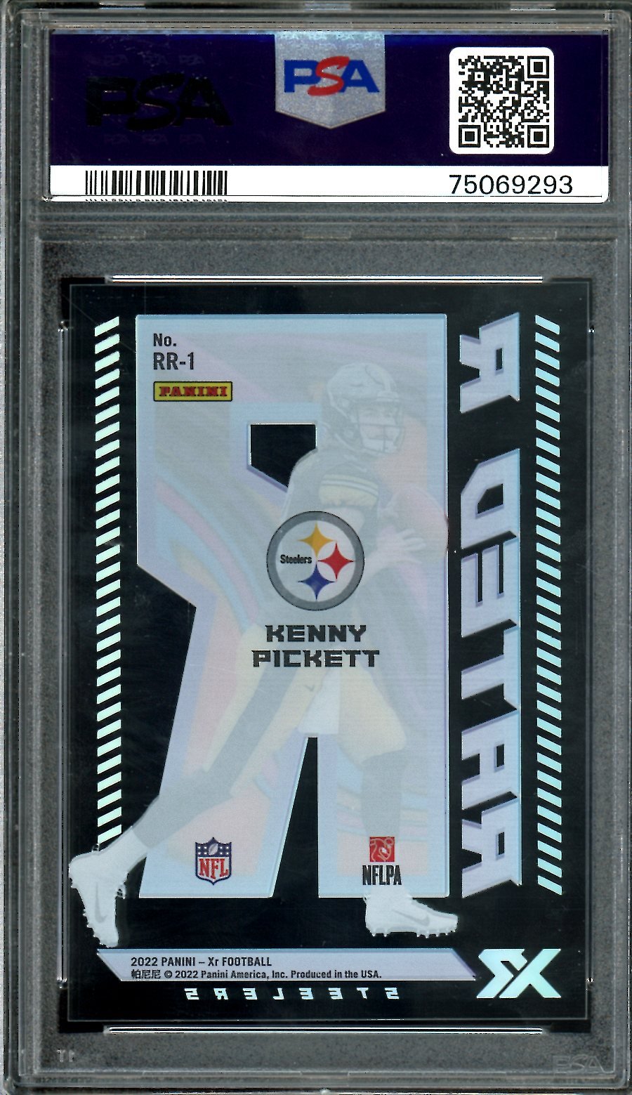 2022 Panini XR Kenny Pickett Rookie Rated R SSP PSA 9 Steelers