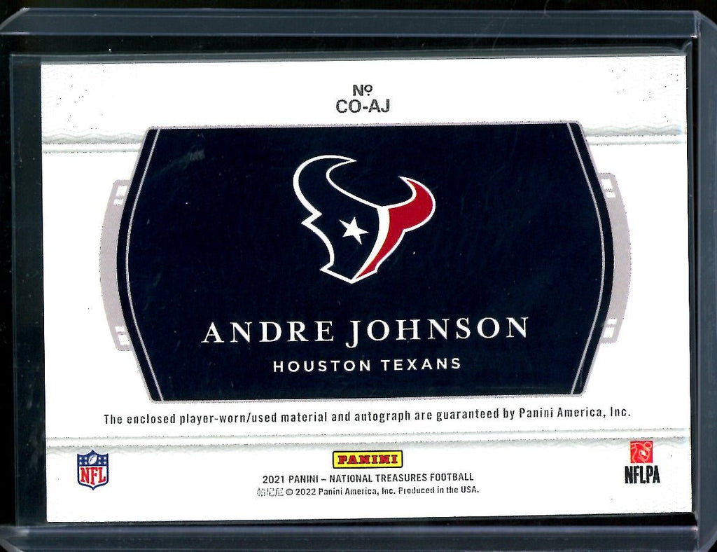 2022 Panini National Treasures Andre Johnson Colossal Patch Auto /49 Texans