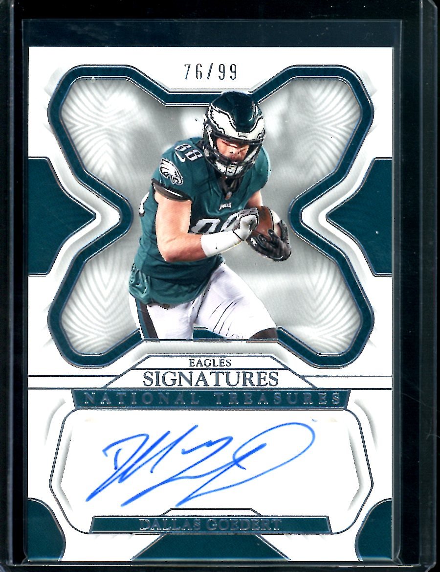 2022 Panini National Treasures Dallas Goedert Auto /99 Eagles