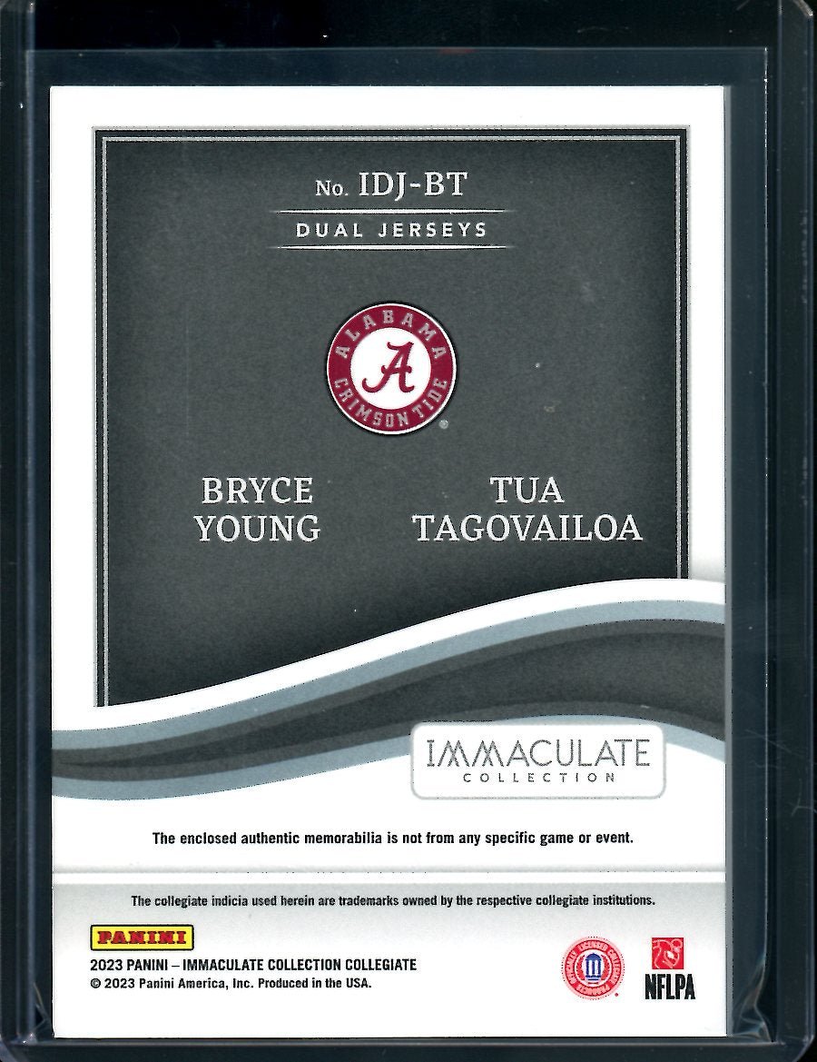 2023 Panini Immaculate Collegiate Bryce Young/Tua Tagovailoa Dual Patch /99 Alabama