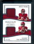 2023 Panini Immaculate Collegiate Bryce Young/Tua Tagovailoa Dual Patch /99 Alabama