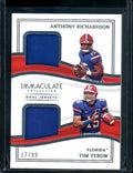 2023 Panini Immaculate Collegiate Anthony Richardson/Tim Tebow Dual Patch /99 Florida