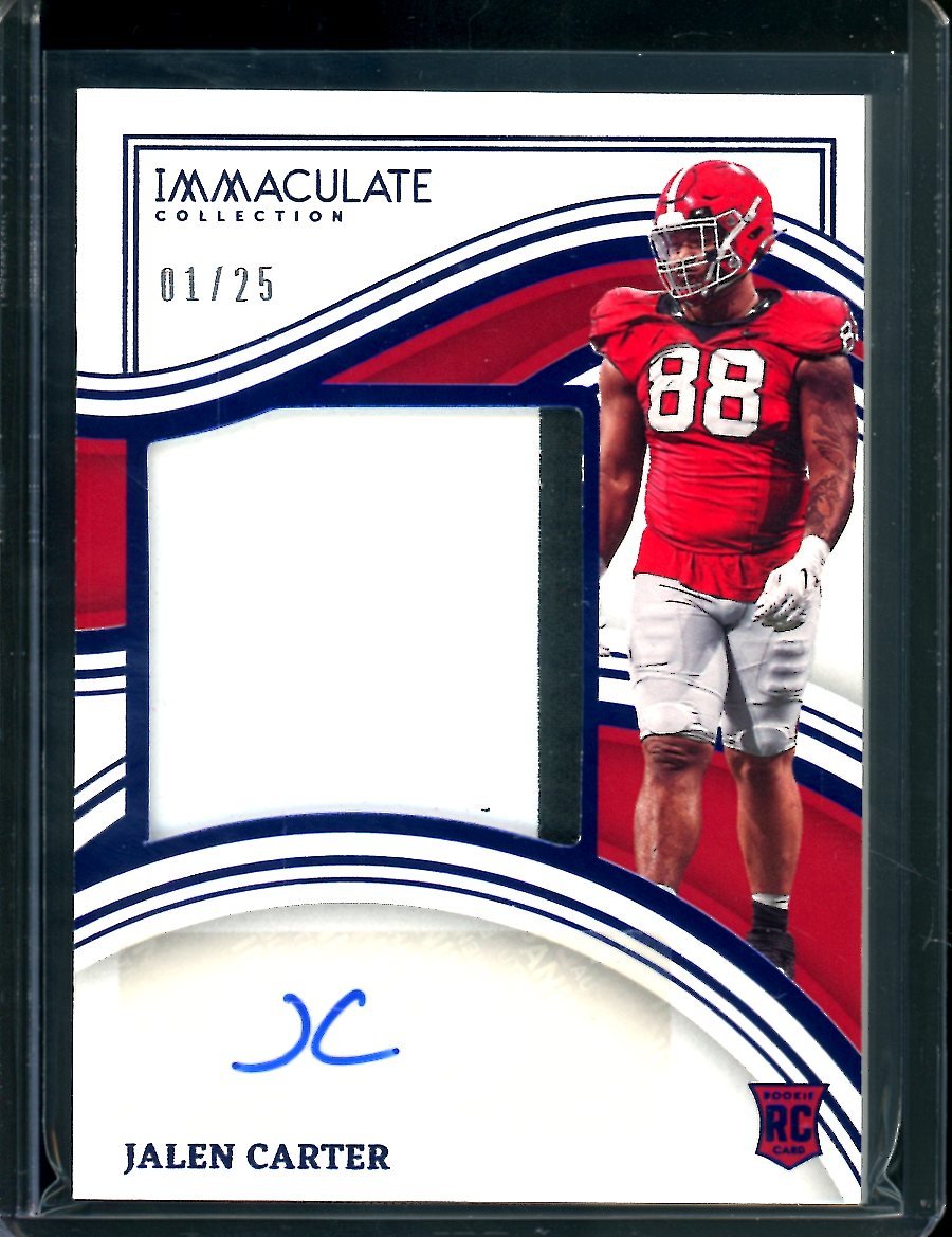 2023 Panini Immaculate Collegiate Jalen Carter Rookie RPA Blue /25 Georgia