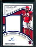 2023 Panini Immaculate Collegiate Jalen Carter Rookie RPA Blue /25 Georgia