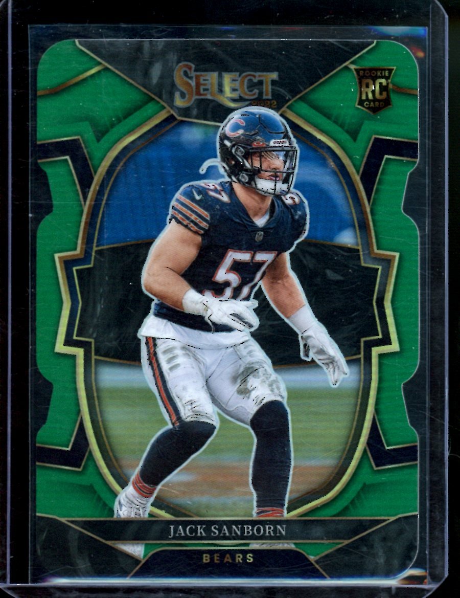 2022 Panini Select Jack Sanborn Rookie Green /5 Bears