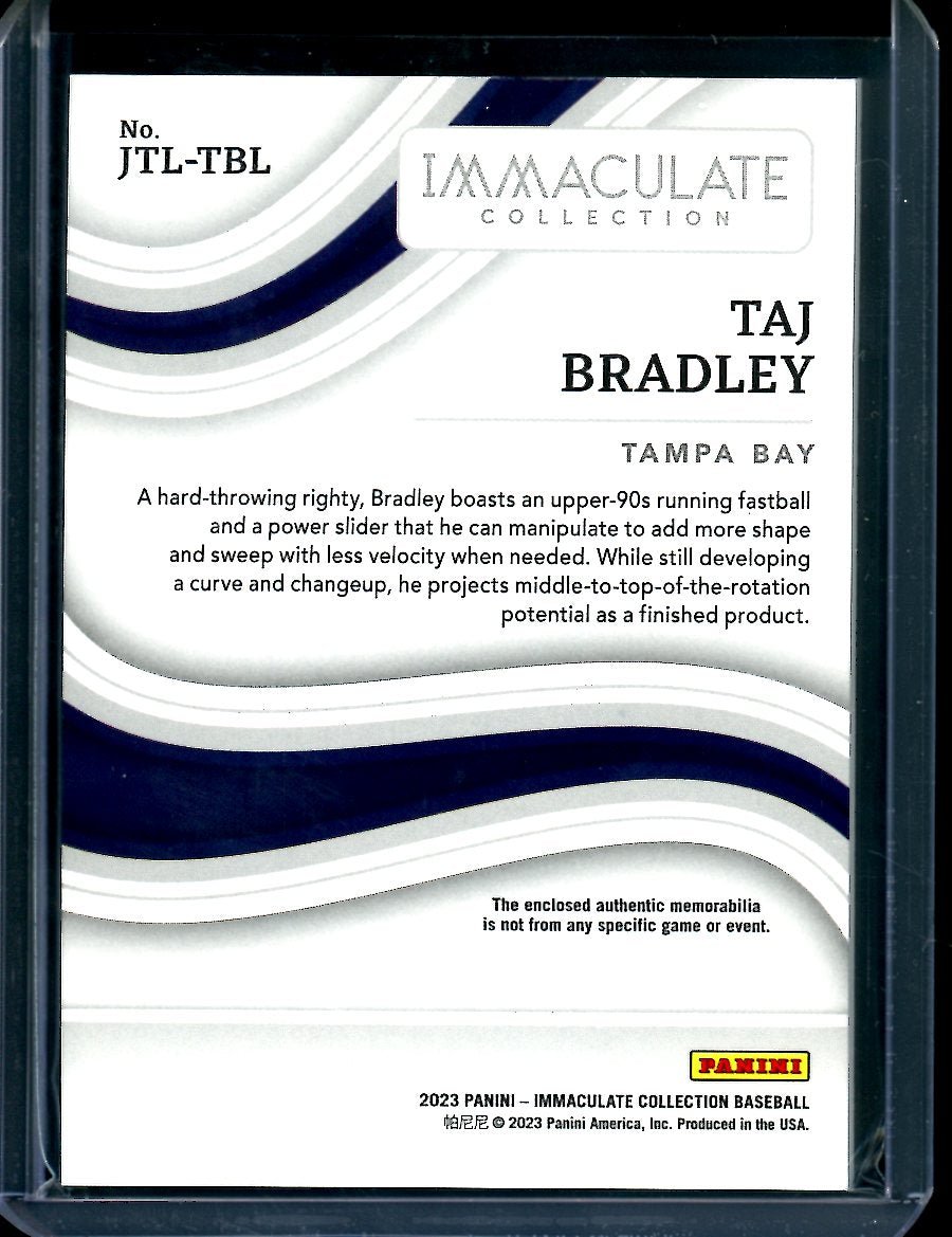 2023 Panini Immaculate Taj Bradley Sleeve Patch /3 Rays
