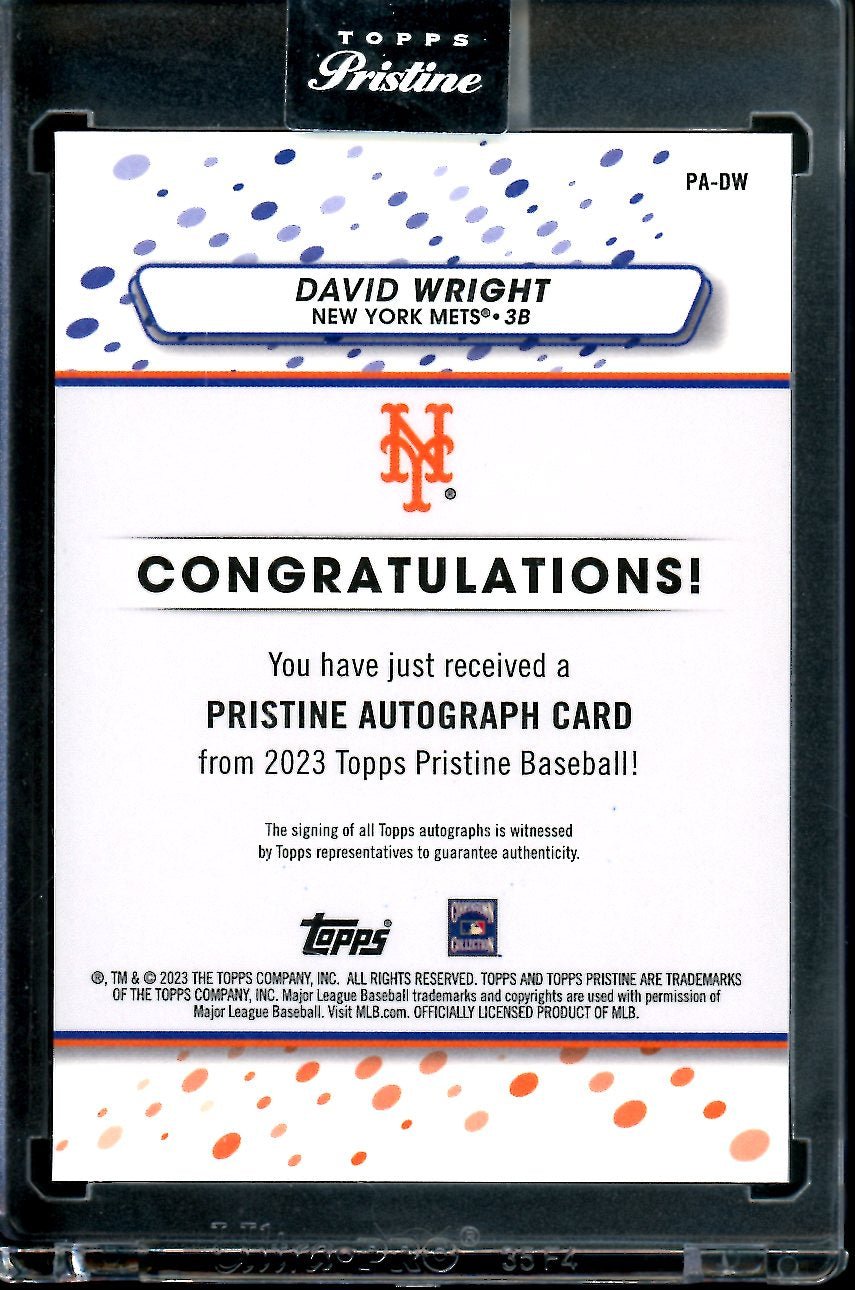 2023 Topps Prestine David Wright Auto Mets