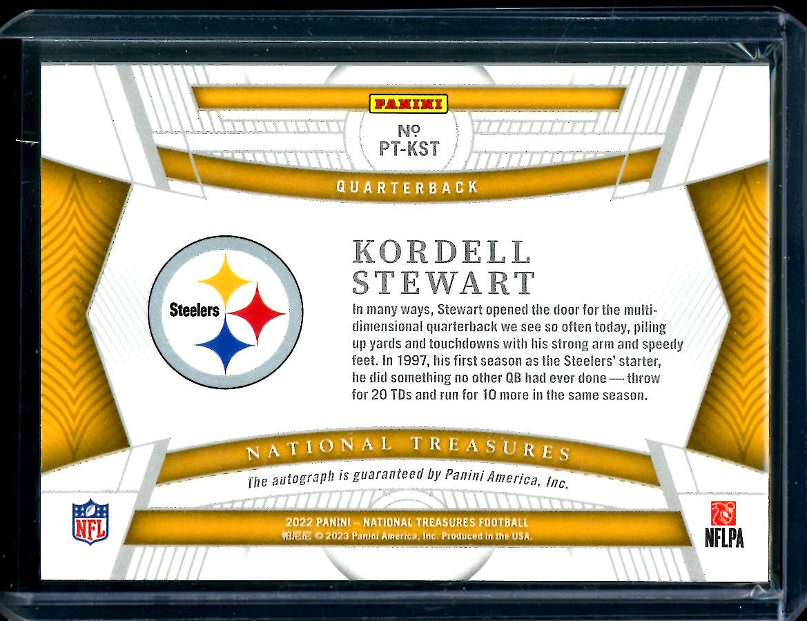 2022 Panini National Treasures Kordell Stewart Personalized Treasures Auto /49 Steelers