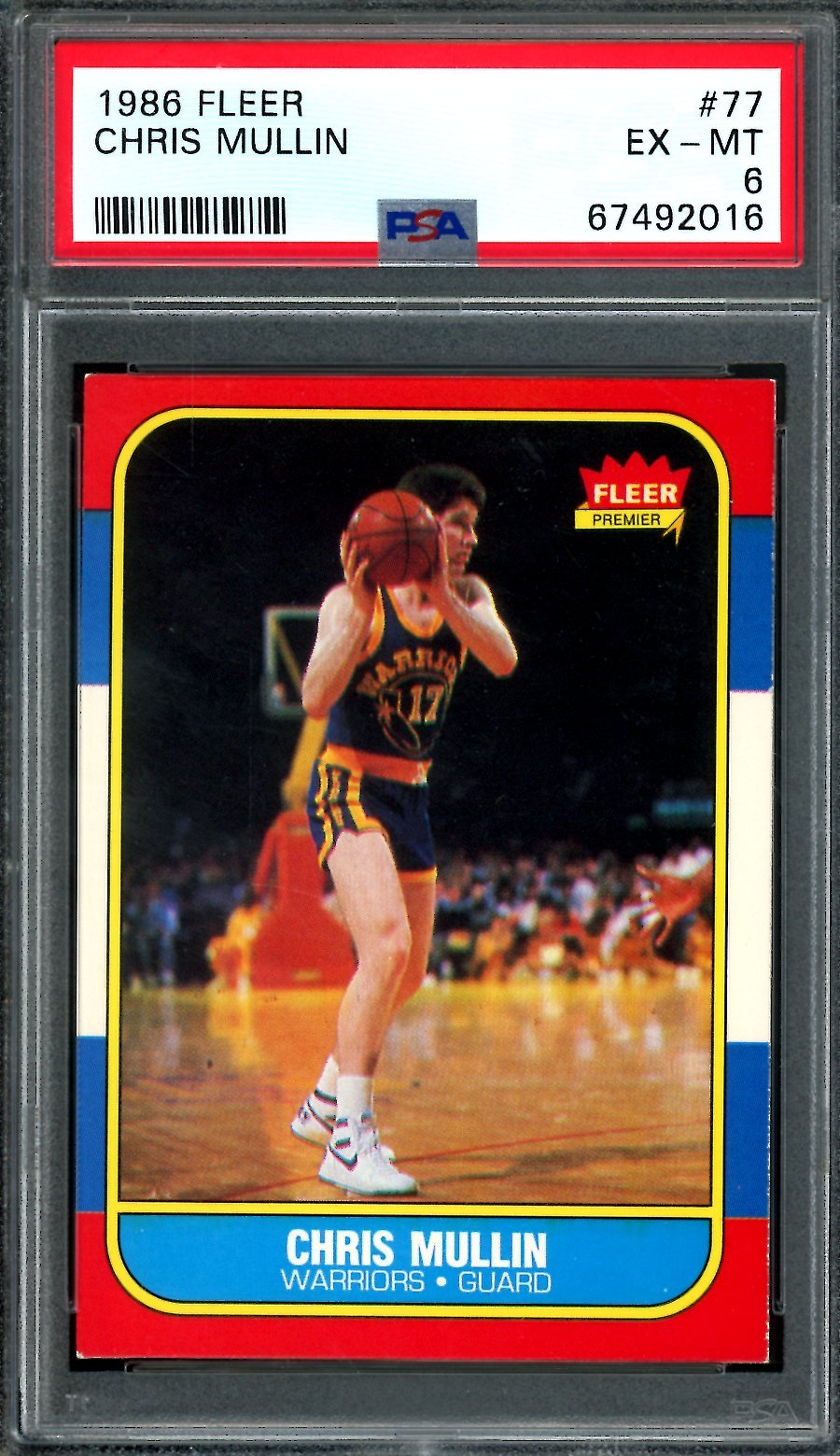 1986 Fleer Chris Mullin PSA 6 Warriors