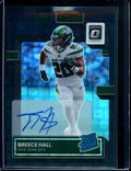 2022 Panini Optic Breece Hall Rookie Auto Black Pandora /25 Jets