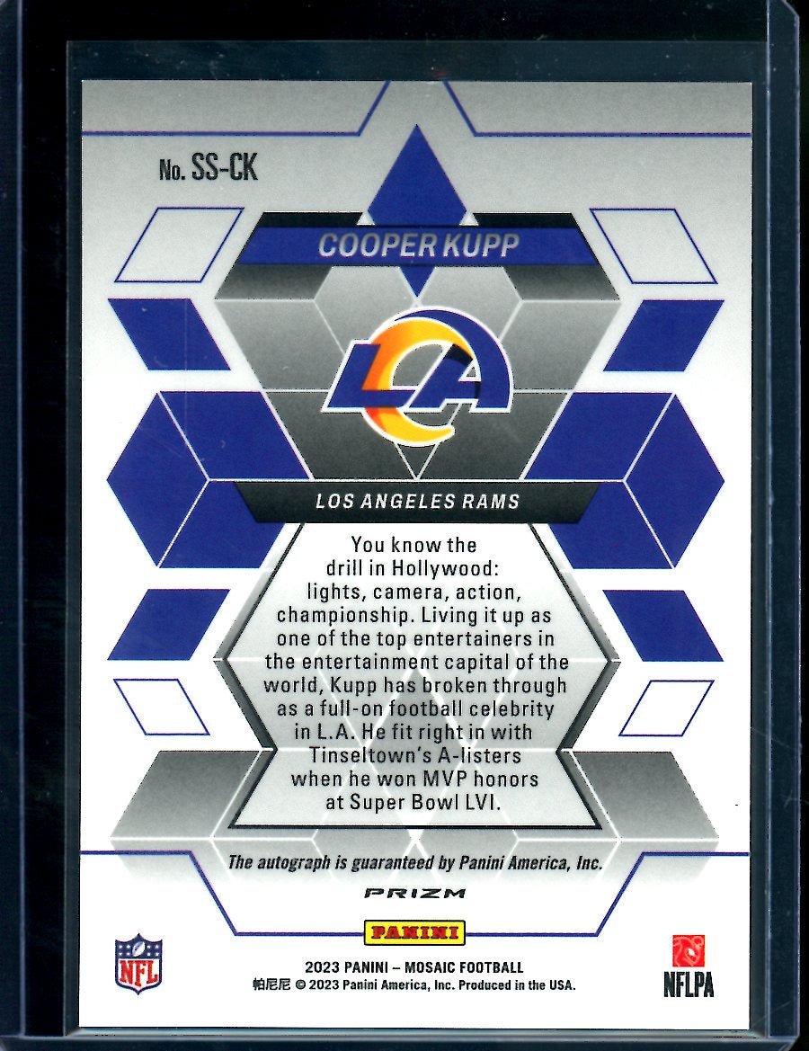 2023 Panini Mosaic Choice Cooper Kupp Showtime Signatures Auto Rams