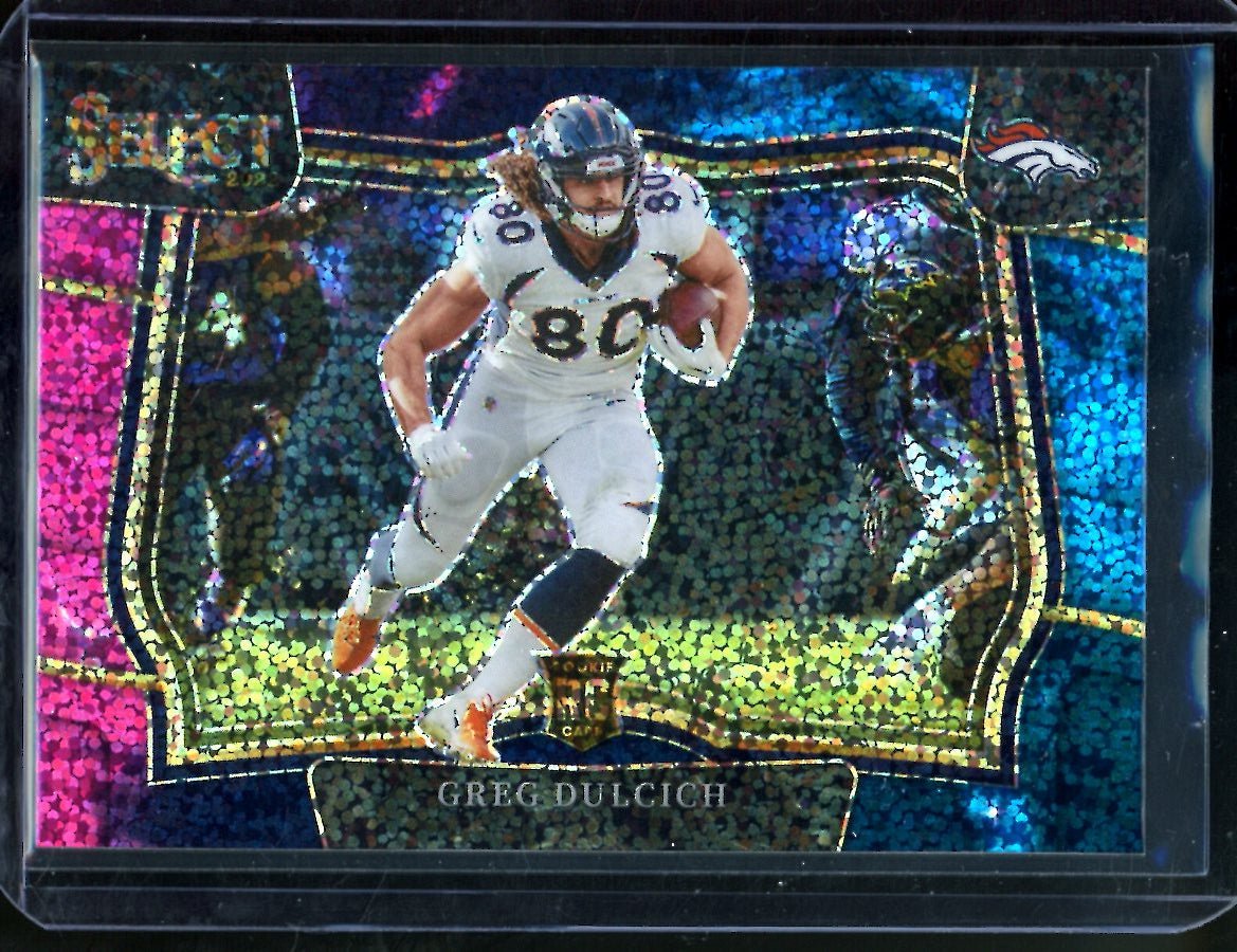 2022 Panini Select Greg Dulcich Rookie Field Level Cosmic Broncos