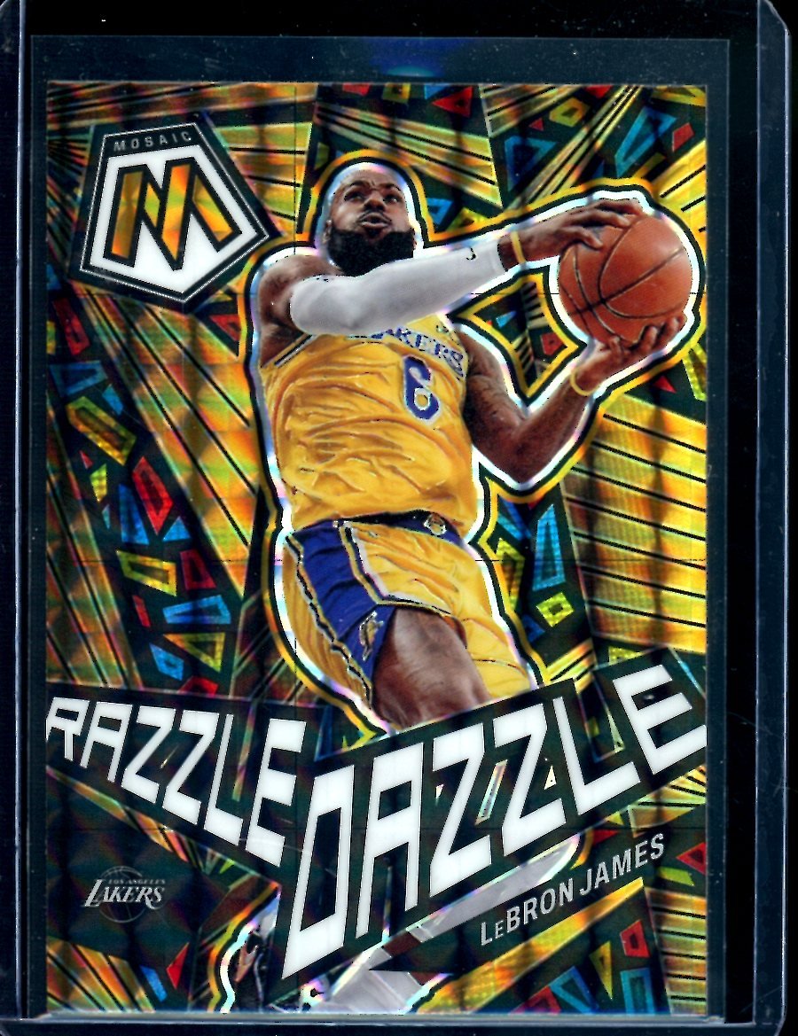 2022-23 Panini Mosaic LeBron James Razzle Dazzle SSP Lakers