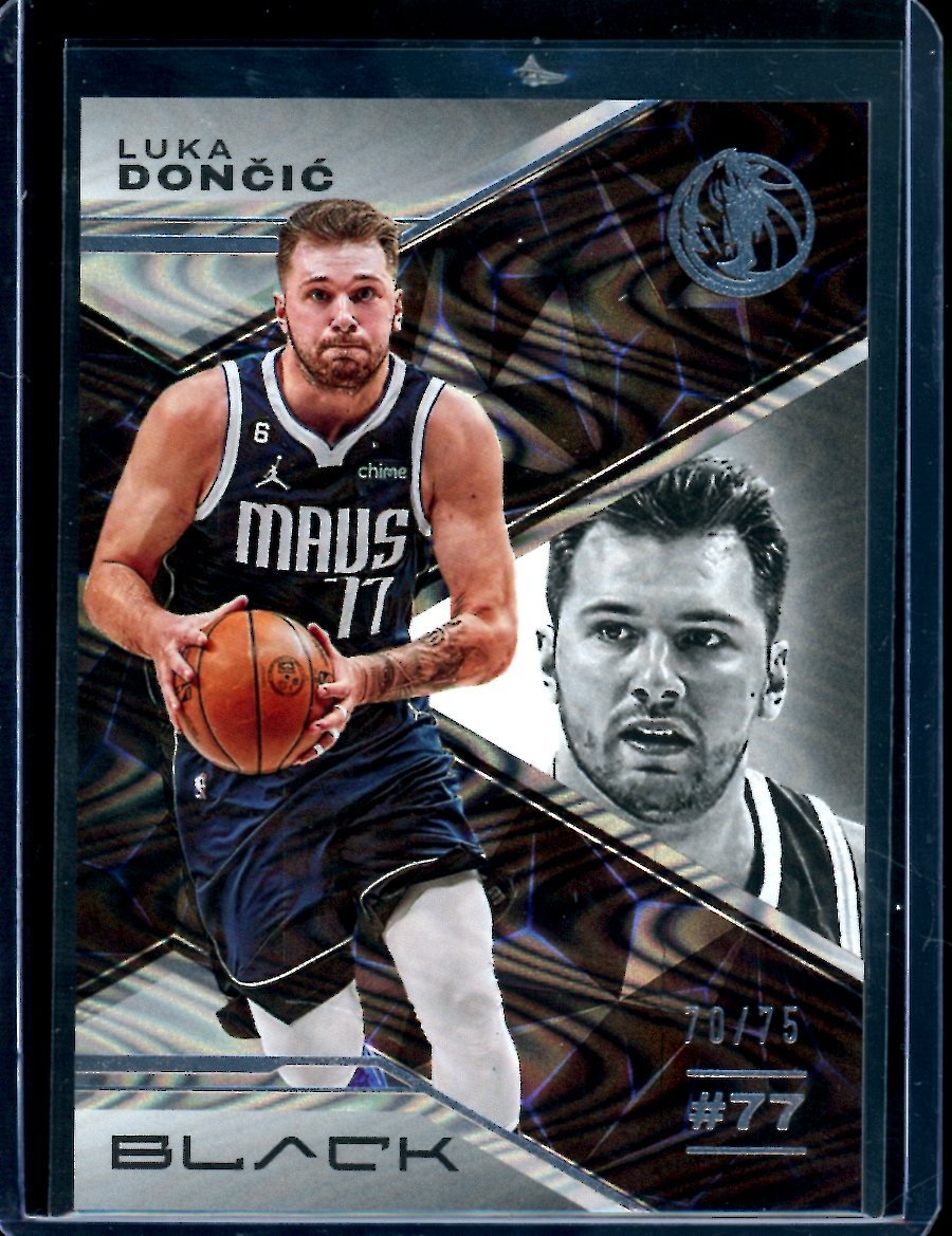 2022-23 Panini Black Luka Doncic Wave /75 Mavericks