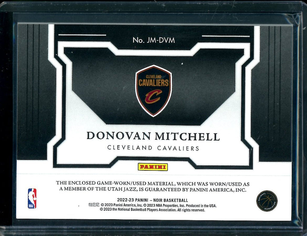 2022-23 Panini Noir Donovan Mitchell Jumbo Materials Patch /99 Cavaliers