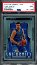 2021-22 Panini Contenders Optic Luka Doncic Uniformity Holo PSA 9 Mavericks